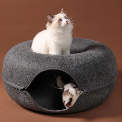 2-in-1 Interactive Cat Bed and Tunnel