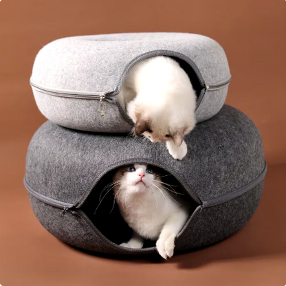 2-in-1 Interactive Cat Bed and Tunnel