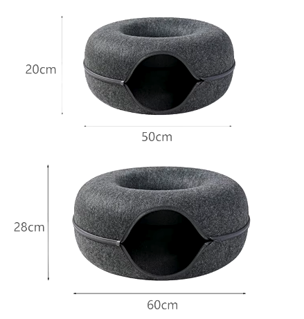 2-in-1 Interactive Cat Bed and Tunnel